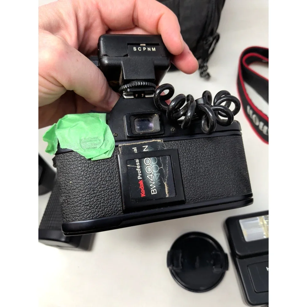 Nikon EM 35mm Film Camera w Lens Case & Accessories untested fast shipping